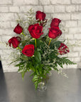 Dozen Roses in a Vase
